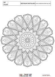 Mandala boyama sayfaları